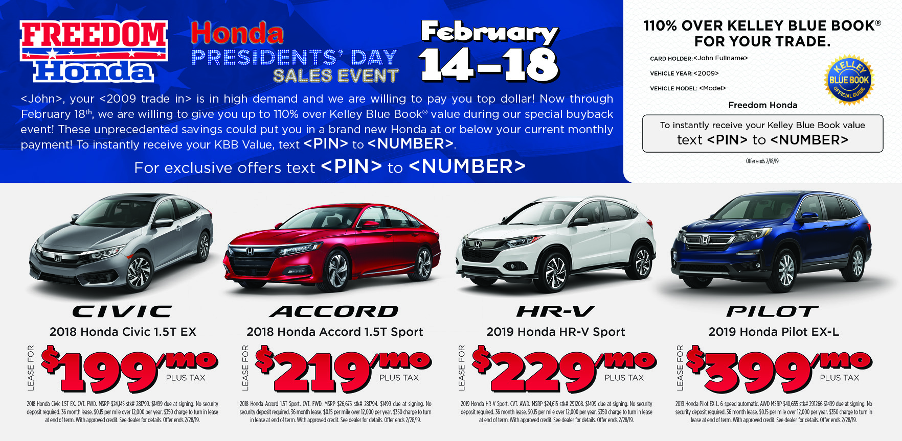 Honda Presidents Day Sales Event AMG Automotive